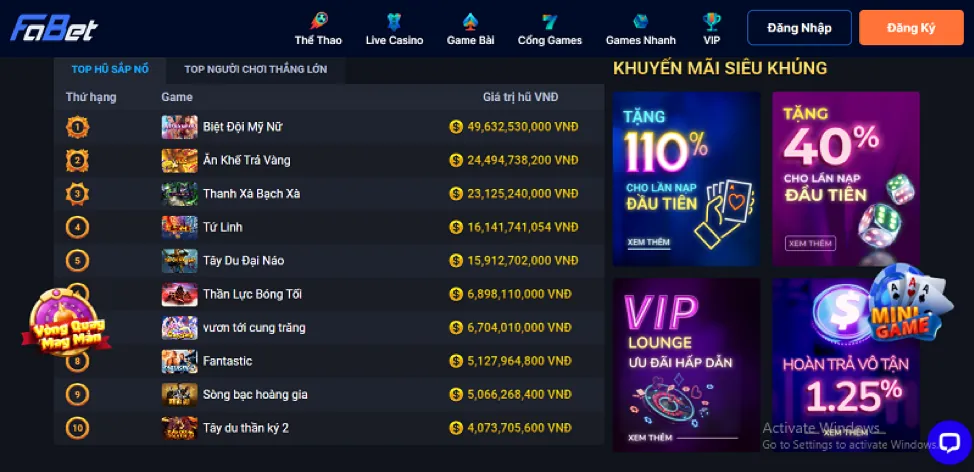 Vòng quay miễn phí hàng ngày Kingfun Web